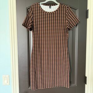 NWOT | Brown & Black Houndstooth Dress | Size XL |